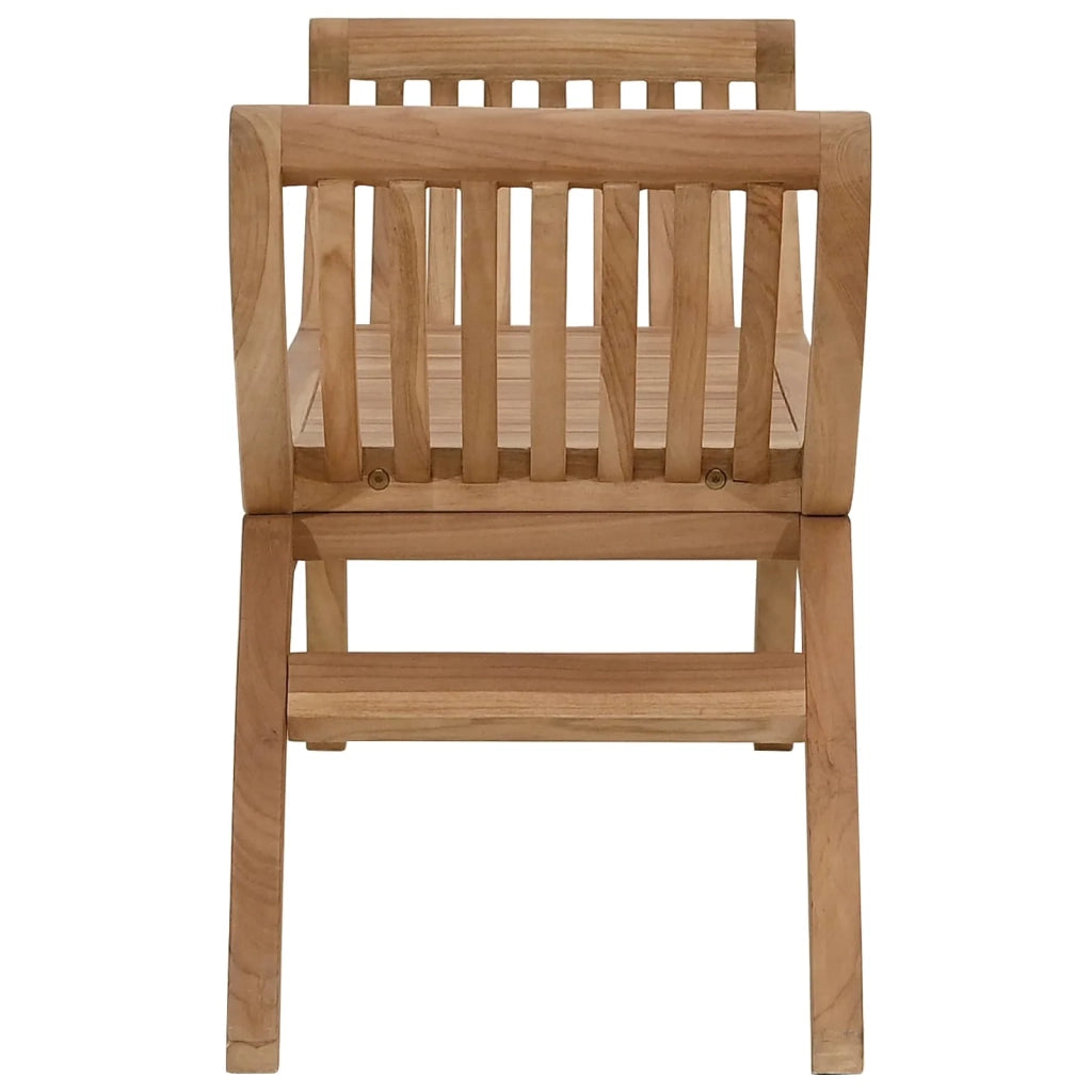 Panchina da giardino 2 -Seater 126 cm Legno di teak solido
