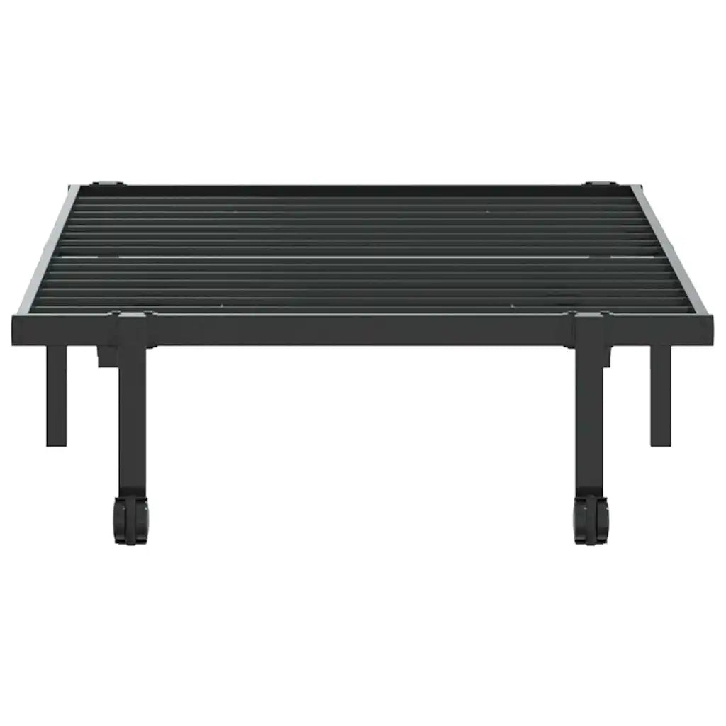 Giroletto senza Materasso Pieghevole Nero 90x190 cm in Acciaio 4103959