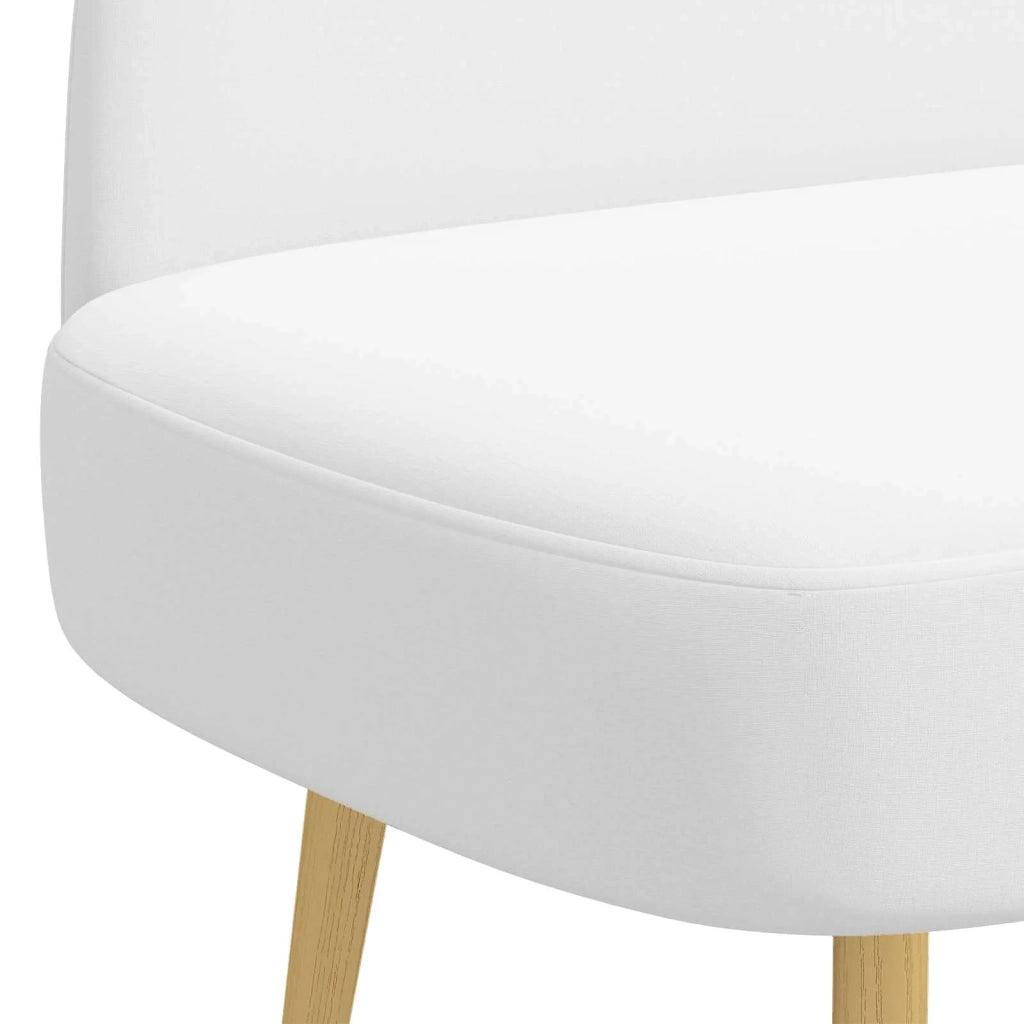Panchina imbottita con schienale Bianco 110 x 60 x 76 cm