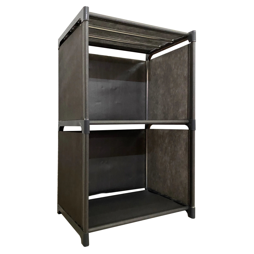 Scaffale Organizzativo 3 Piani PVC e Tessuto Nyana Home 62x41x29 cm