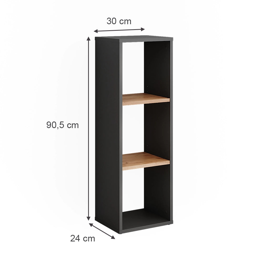 Vicco Scarpiera Antracite/quercia dorata 30 x 90.5 cm