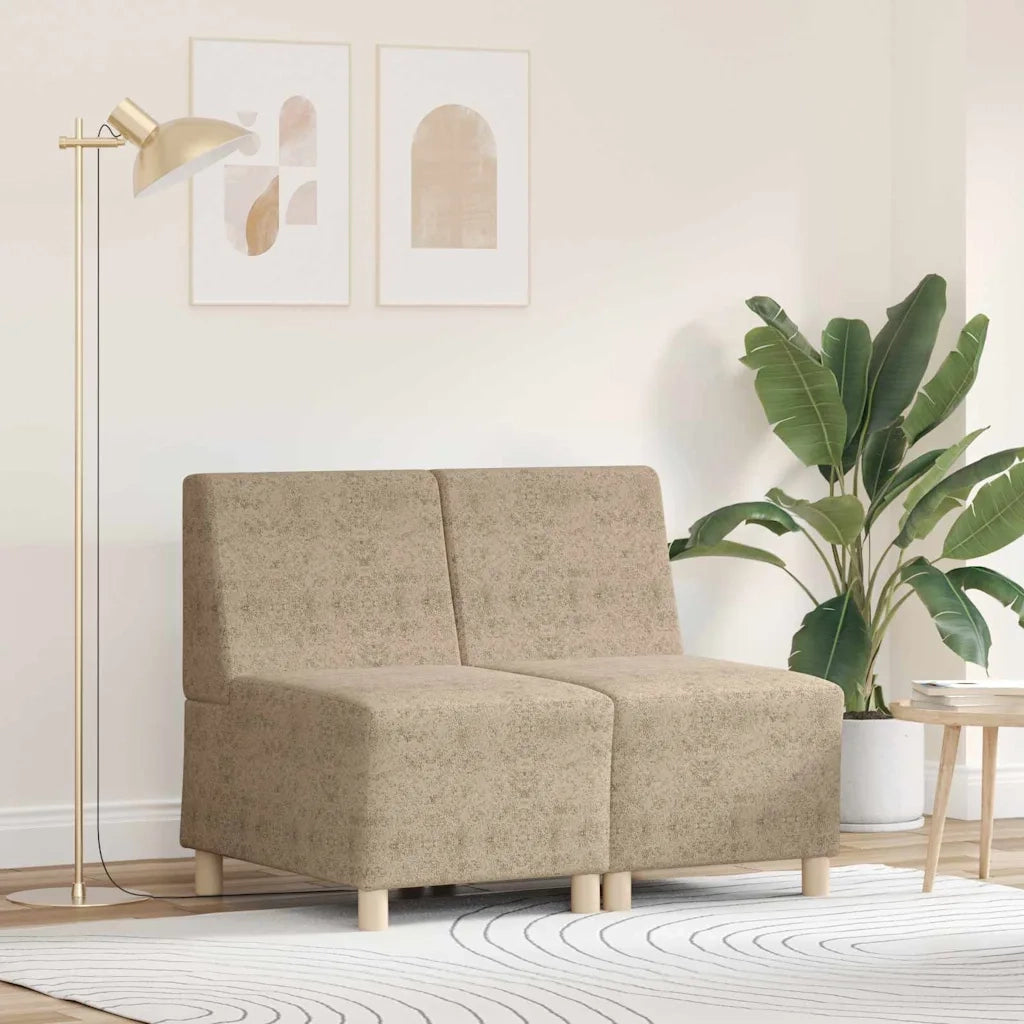 Unità di Divano Modulare Senza Braccioli 2 pcs Grigio chiaro 3399789