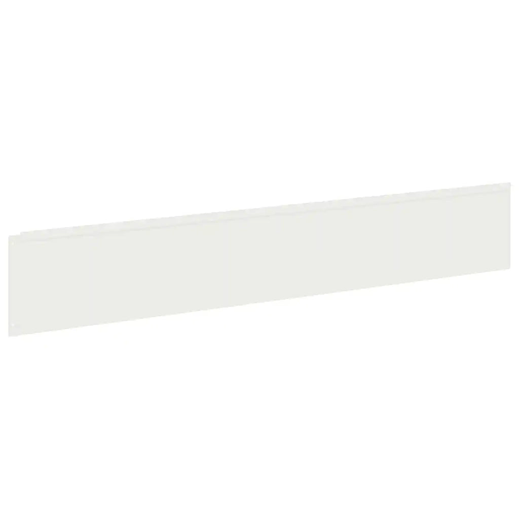Bordura per Prato 20 pz 100 x 18 cm Acciaio Bianco 8008837