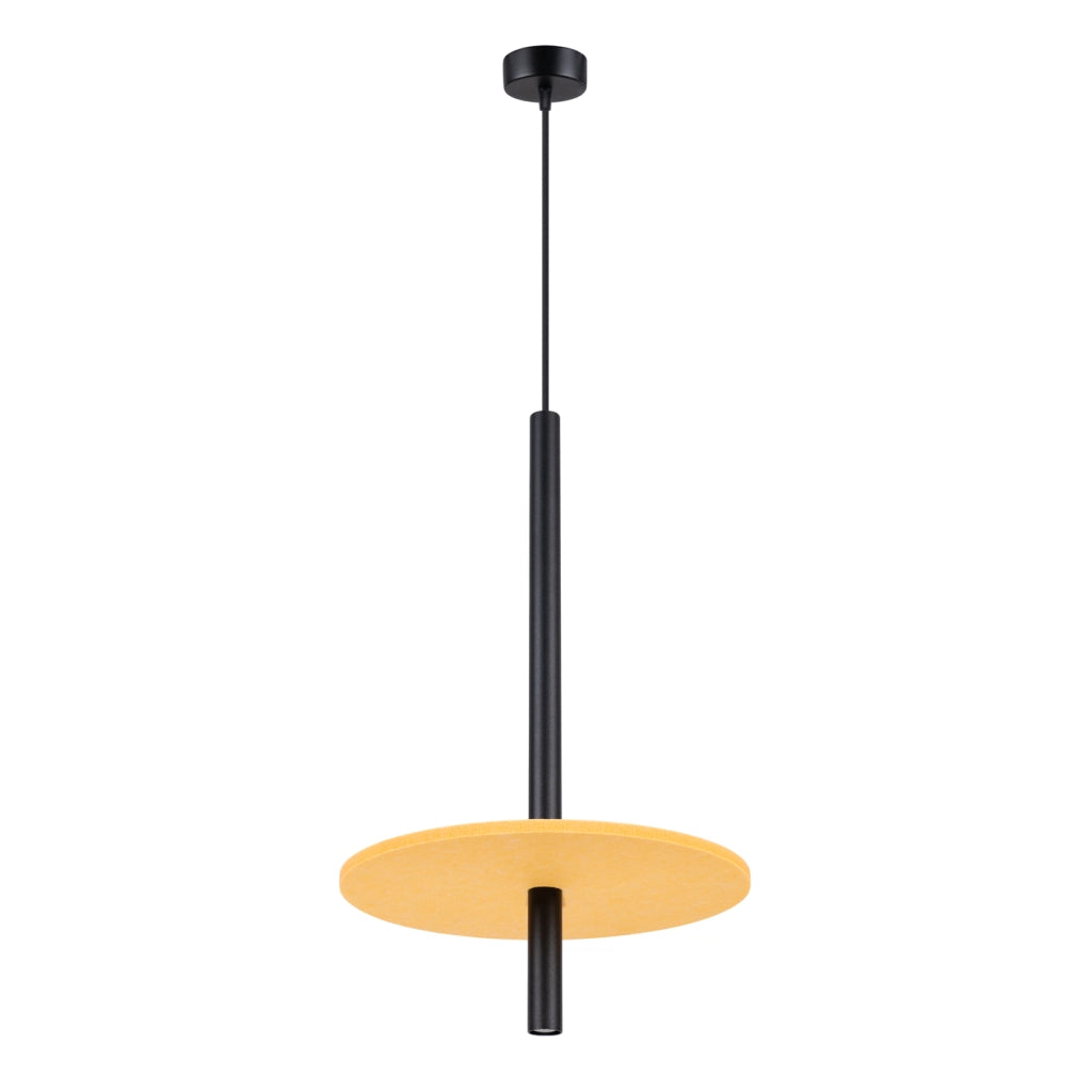 Lampada a sospensione FELTRO 1 nero/giallo