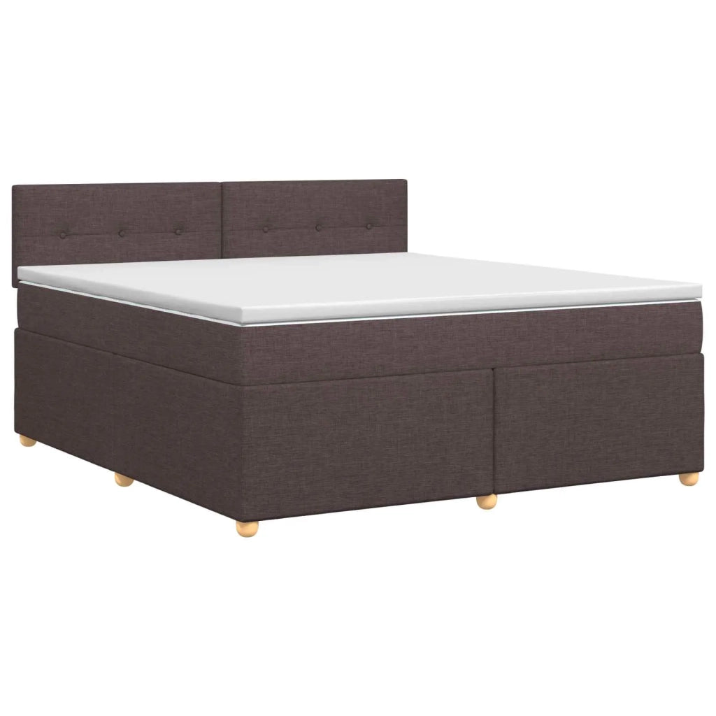 Letto box spring con materasso Marrone Scuro 180 x 200 cm 3451017