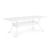 Tavolo da Giardino in Alluminio Pressofuso Bianco 213x107 cm - CLASSIC
