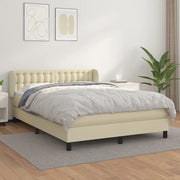 Giroletto a Molle con Materasso Crema 140x200 cm in Similpelle 3127315
