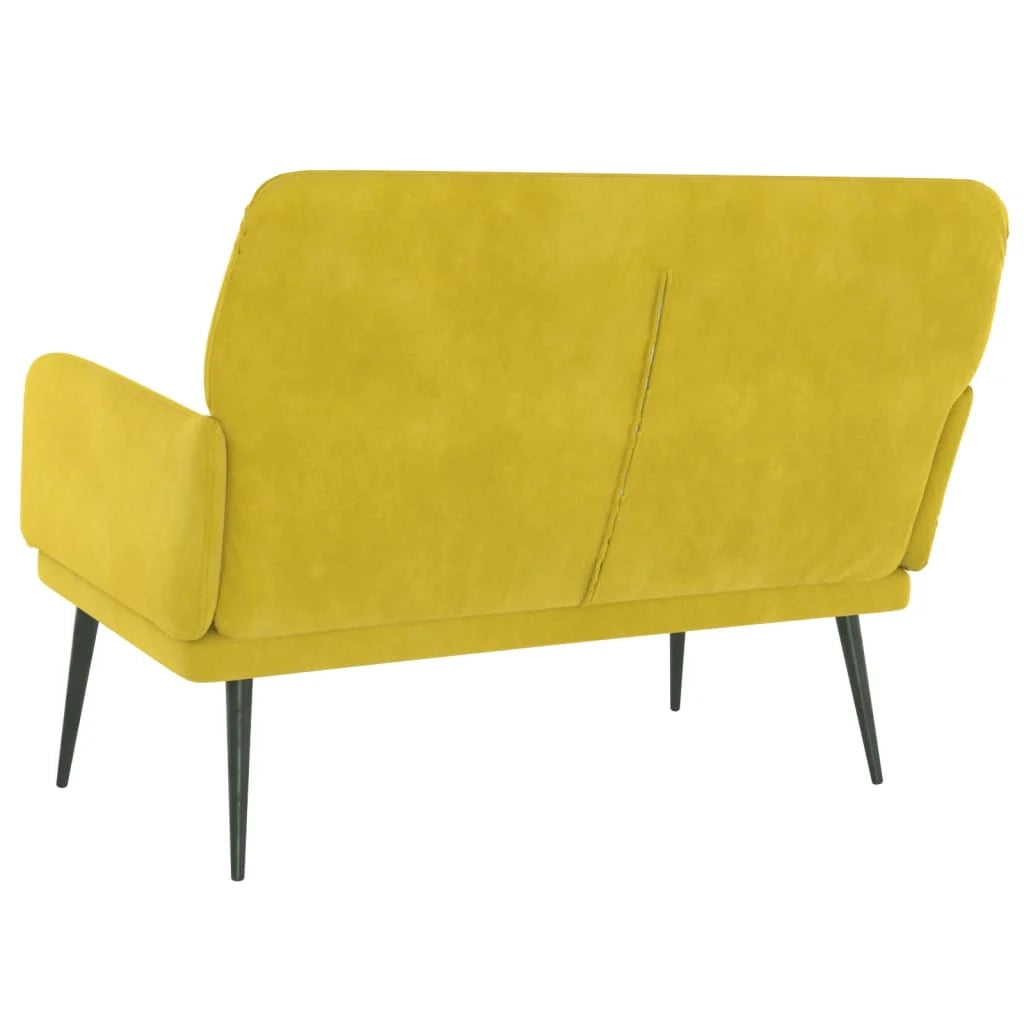 Panca/panca 108 x 79 x 79 cm velluto giallo 02_0010696