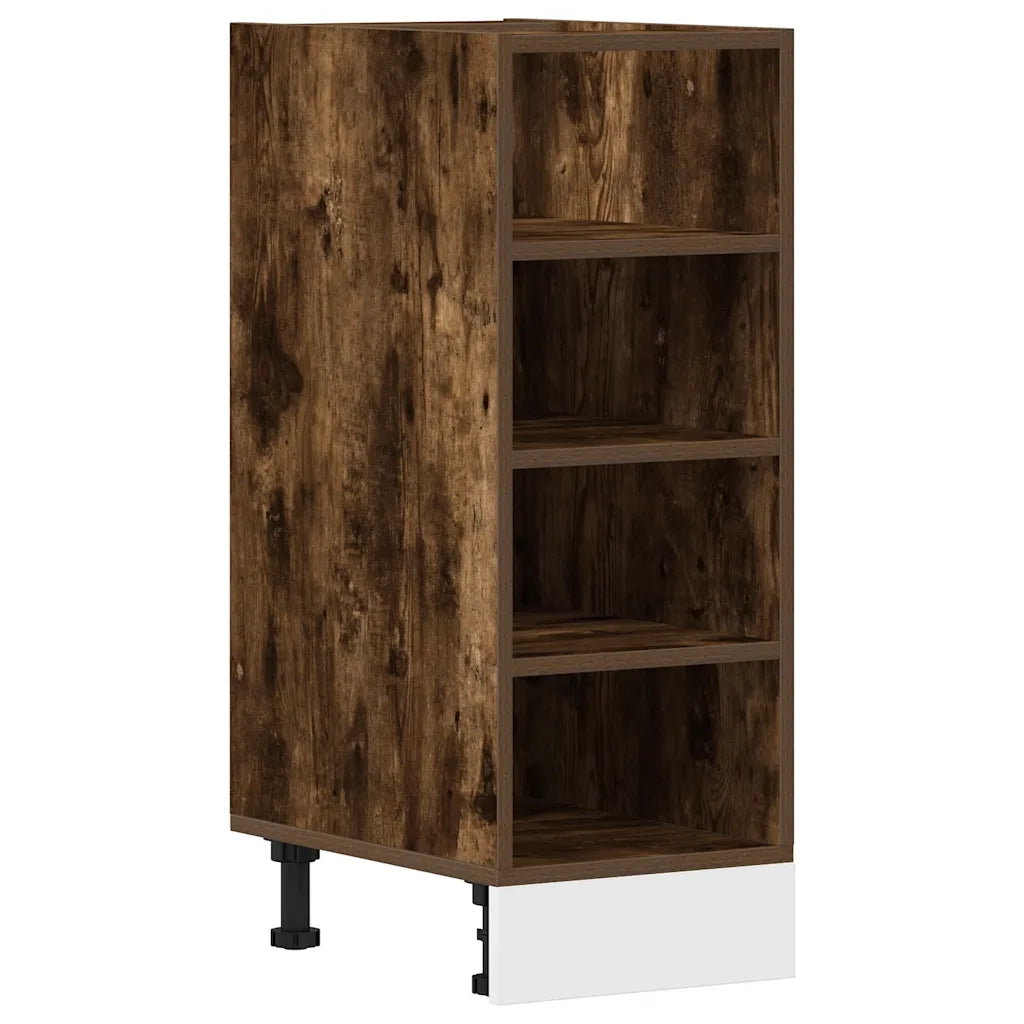 vidaXL Armadio Inferiore “Riga” Rovere Fumo 30x44,5x81,5 cm