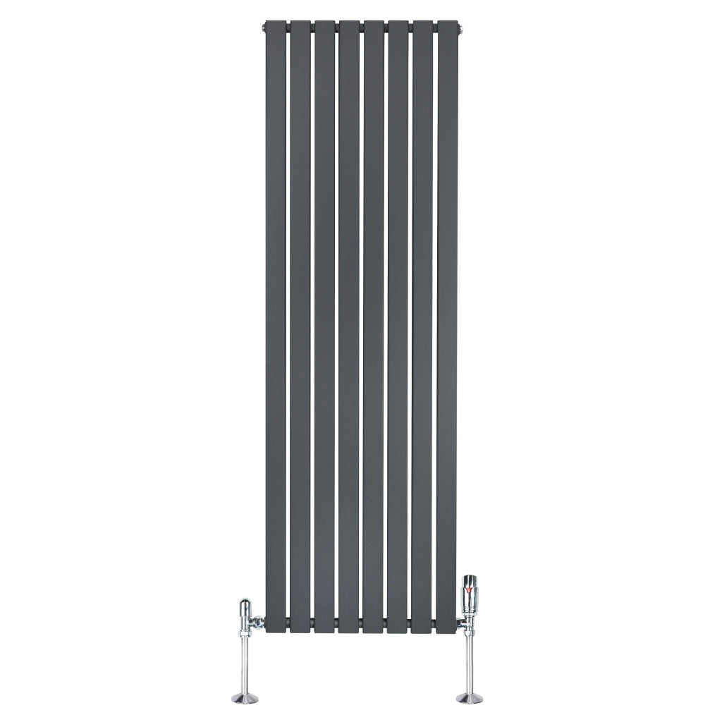 Radiatore Verticale 1800 x 560 mm con Valvole TRV Grigio Antracite