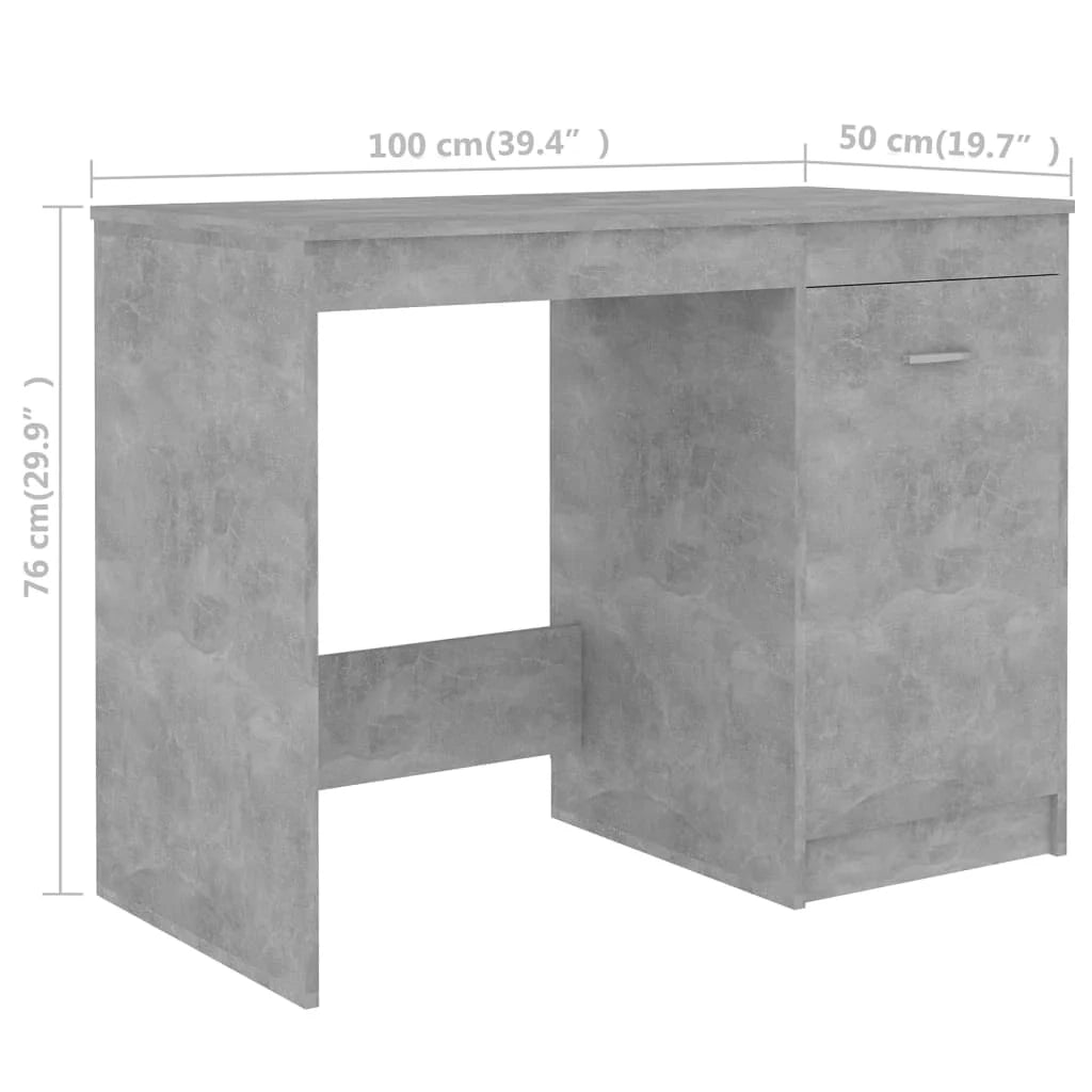 Scrivania tavolo postazione di lavoro mobile per computer studio 140 x 50 x 76 cm legno ingegnerizzato grigio 02_0023844