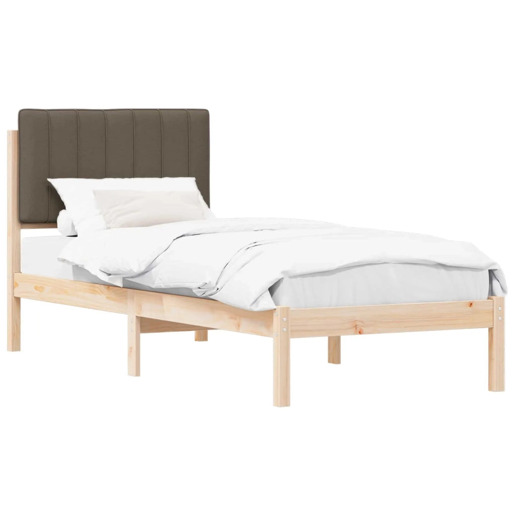 Letto con Testiera Rivestita Talpa 75 x 190 cm Pino massello