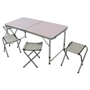 SET TAVOLO PIEGHEVOLE CON 4 SGABELLI
