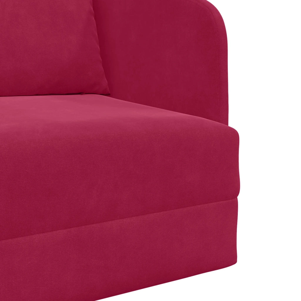 Divano letto Rosso Vino 65 x 80 x 83 cm Velluto 4106651