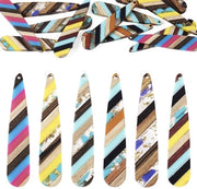 Maniglie a Goccia in Legno di Noce Grande - 12 pezzi - 6 Colori - DIY Accessori per Abbigliamento - Manufatti Artigianali