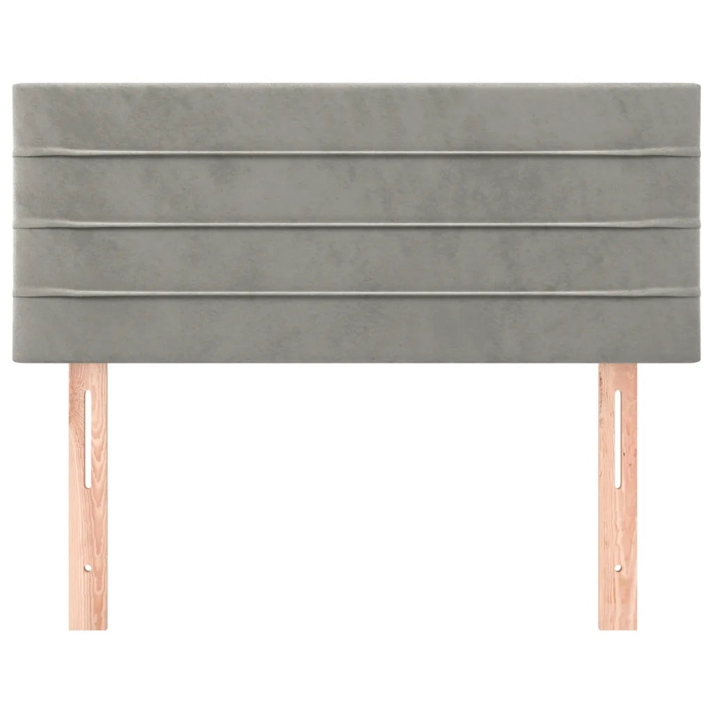 Testiera-Testata Decorativa Grigio Chiaro 90x5x78/88 cm in Velluto 741647
