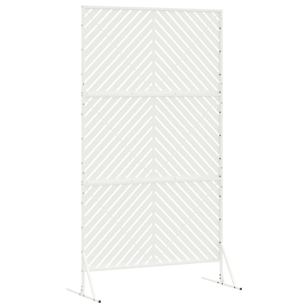 Pannello di Recinzione in Metallo Bianco Metallo Medio Durevole