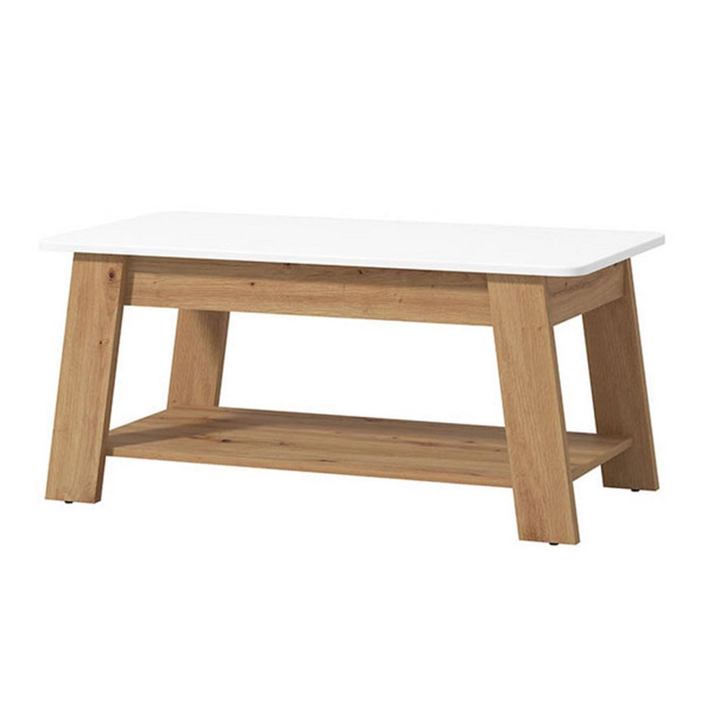Casaglia, Tavolino da Salotto un Vano, 101x54.5x46.5h cm Bianco Lucido