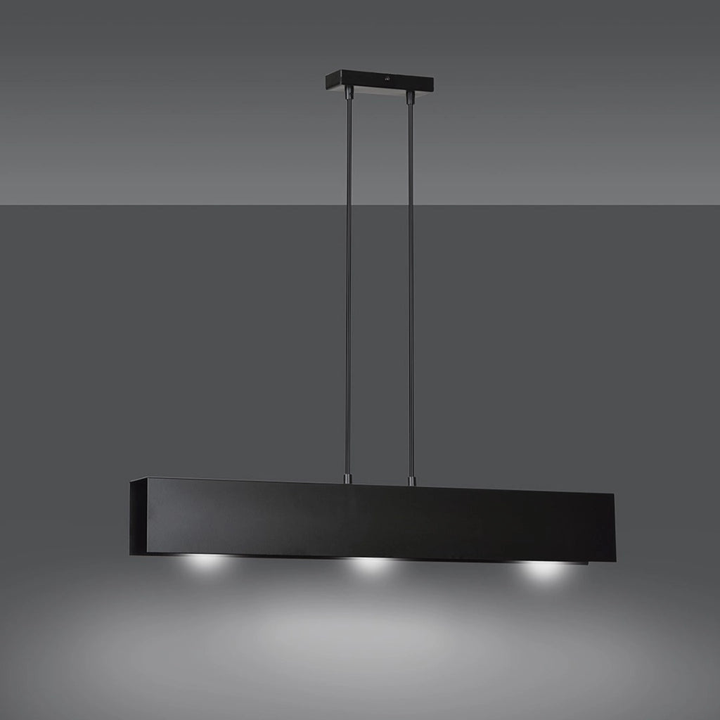 Lampada a sospensione GENTOR in acciaio nero opaco