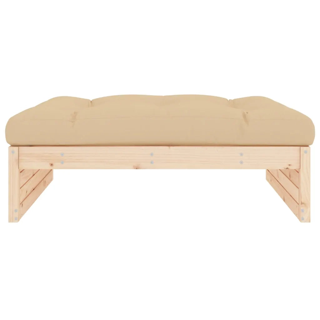 Sedia da giardino-Poggiapiedi da Giardino 120x80 cm in Legno Massello di Pino 518542