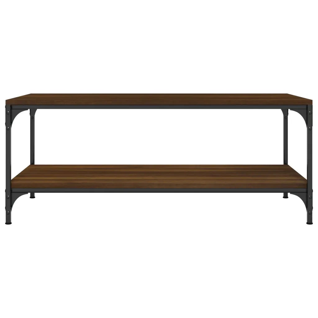 Tavolino Salotto Rovere Marrone 80x50x40 cm Legno Multistrato cod mxl 23178
