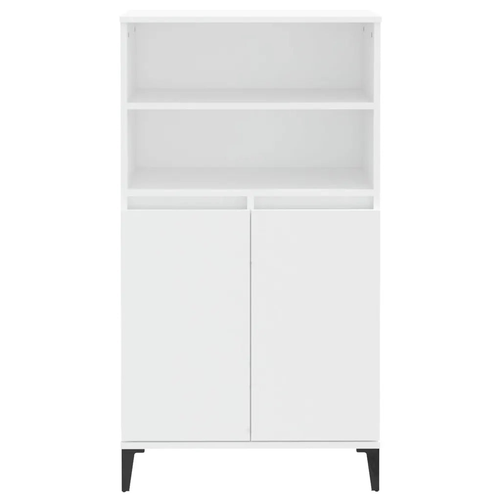 Credenza Alta Bianca 60x36x110 cm in Legno Multistrato 821228