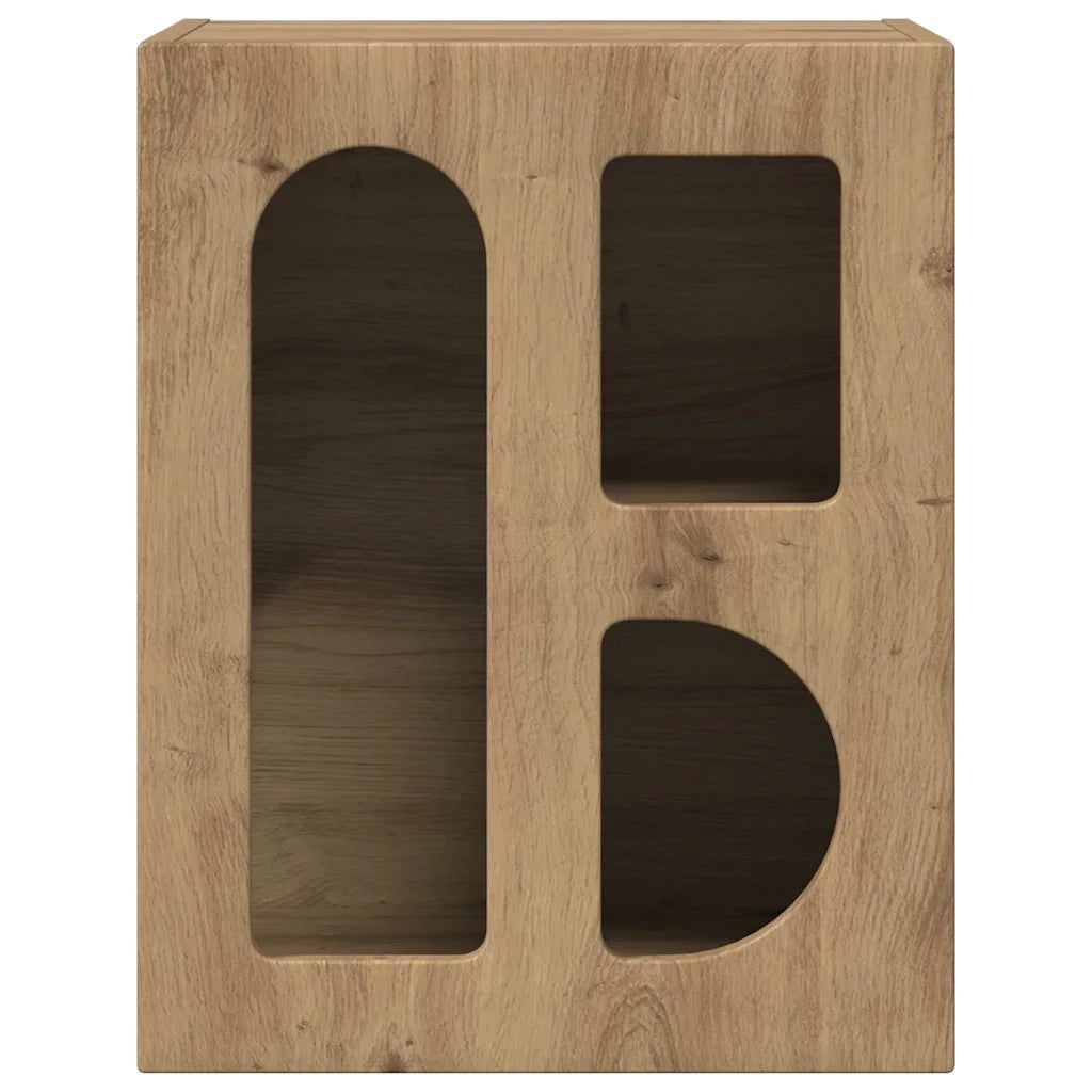 Set di 2 Comodini | Armadio da Notte | Mobiletto da notte Rovere artigianale 40 x 35 x 50 cm