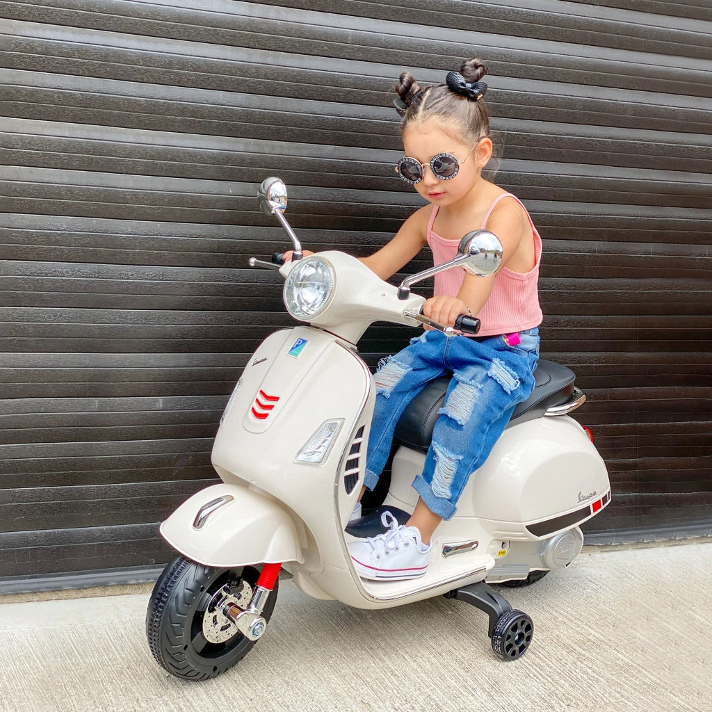 Scooter Elettrico Vespa per Bambini ¨C zephmum ¨C Bianco 102x51x76 cm