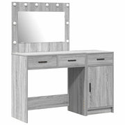 Toeletta | Tavolo da Trucco con cassetto 2 pz Grigio Legno multistrato