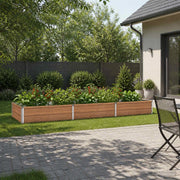Letto rialzato da giardino Marrone legno 240 x 80 x 24 cm 8006482