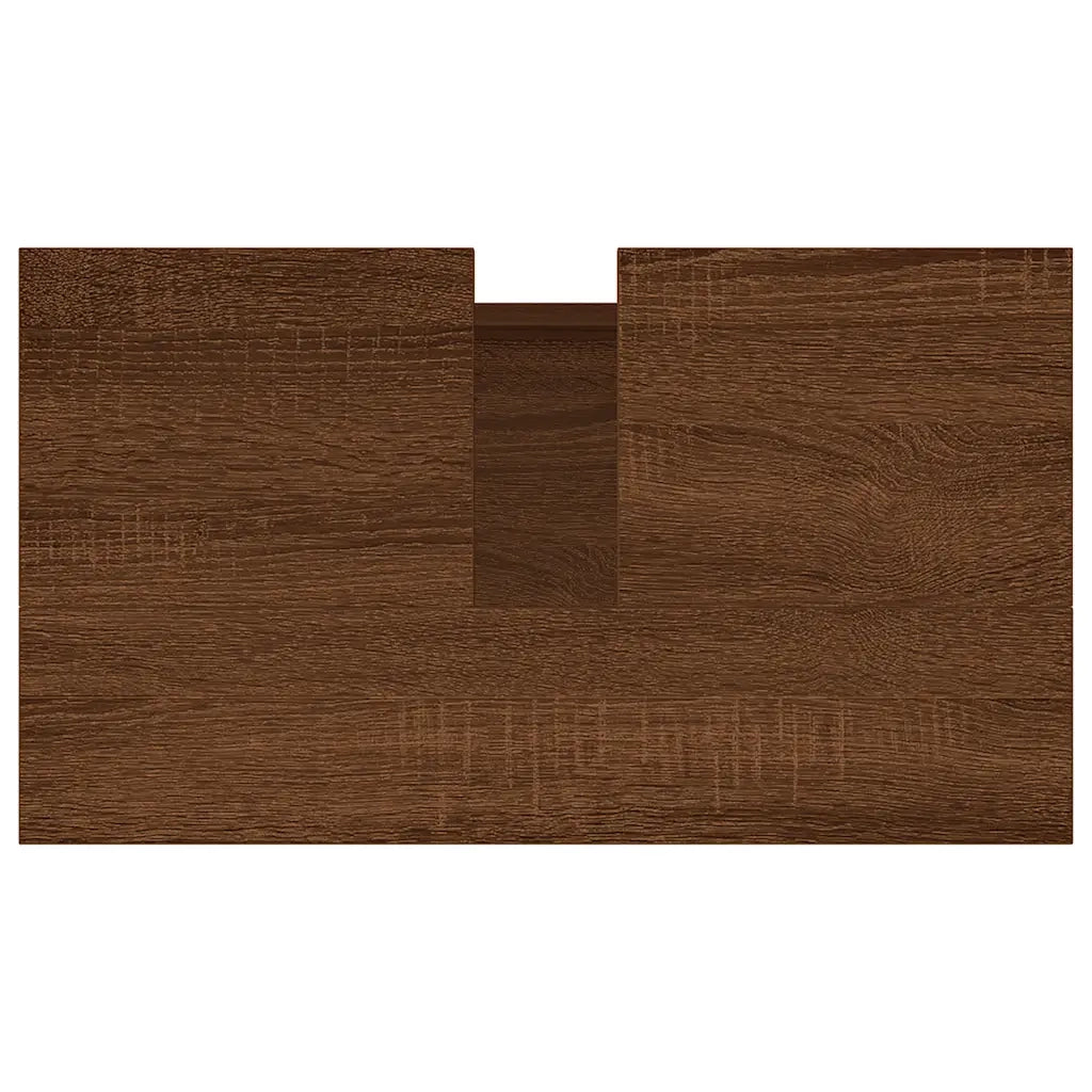 Armadietto Bagno | Armadio da bagno Rovere Marrone 58x33x60cm in Legno Multistrato