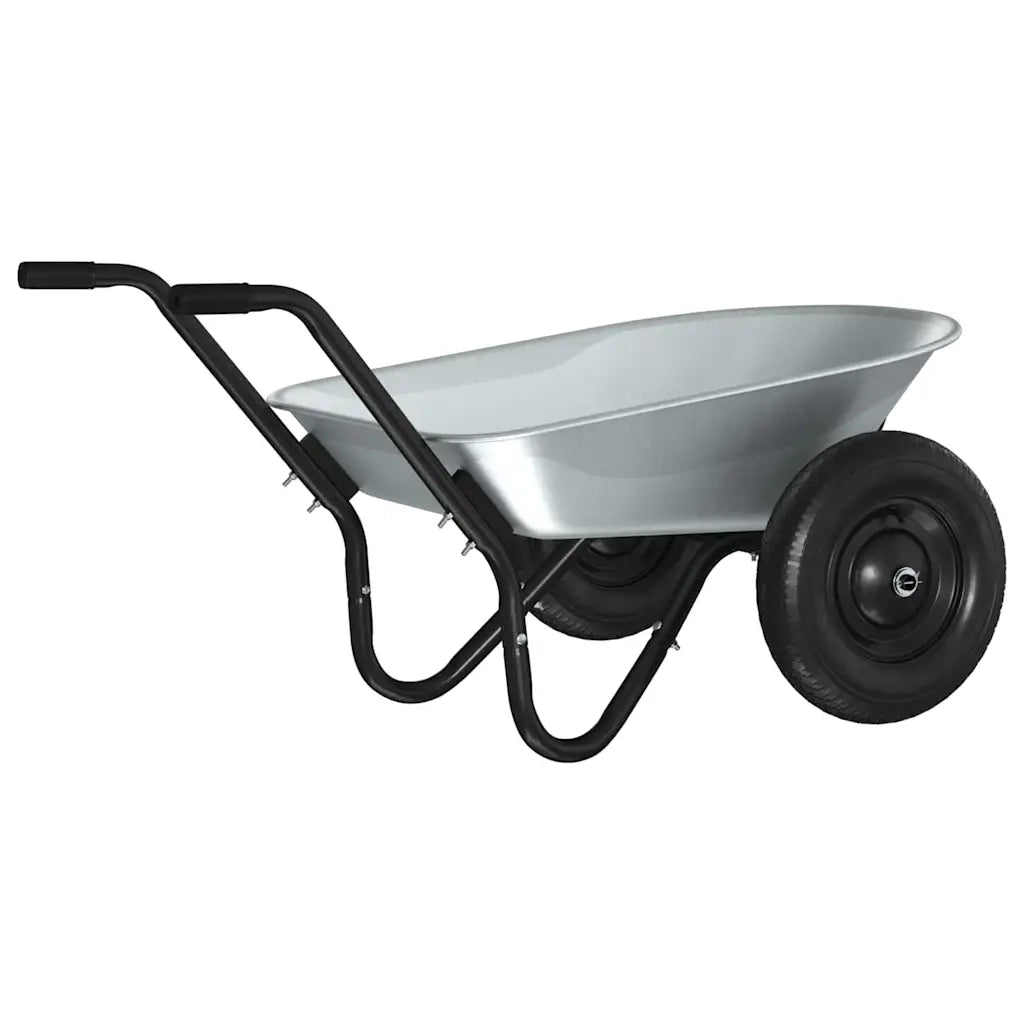 Carriole Argento e Nero 124 x 73 x 65 cm Acciaio CFW1169112