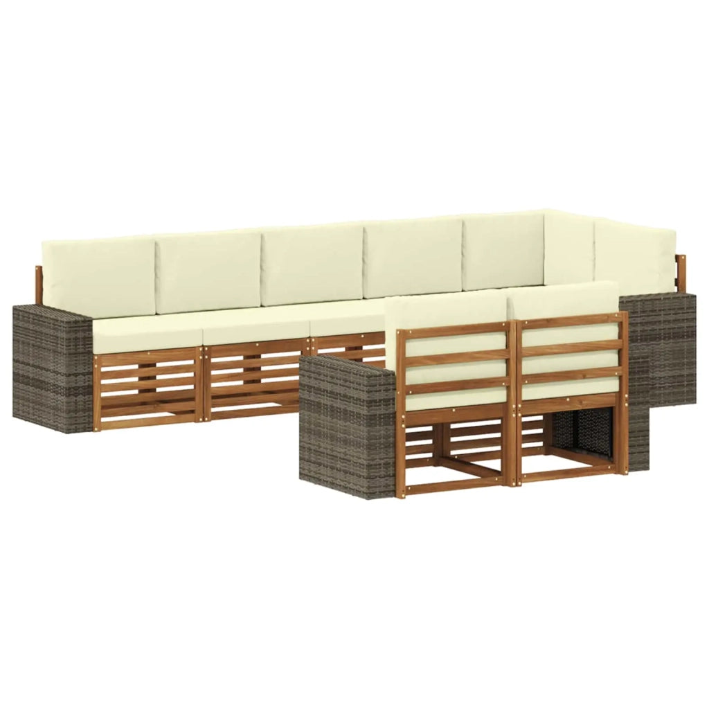 Set di divani da esterno 8 pz Poliestere 3384516