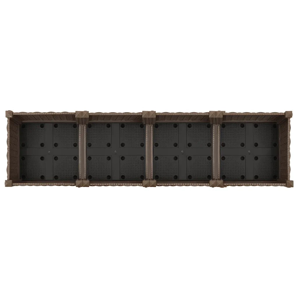 Fioriera Rialzata-Vaso da Esterno-Fioriera Elevata 160x40x71 cm in Polipropilene 931912
