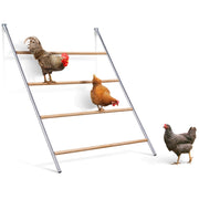 IDMarket - Grand pasatoio per galline 4 livelli in legno, compatibile con recinzione per pollaio