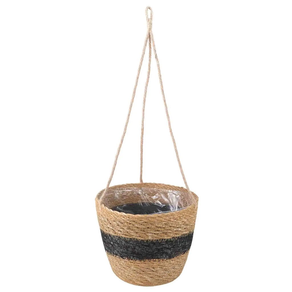 Cesti per piante in erba marina 3 pz Naturale e Nero CFW4971541