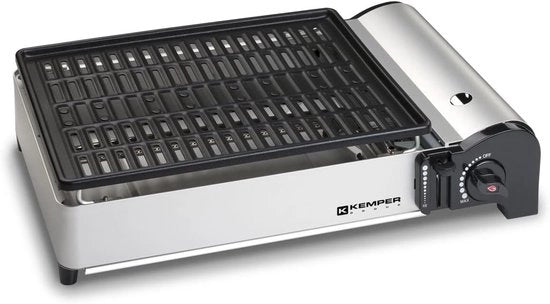 Grill a Gas Portatile 1,9 kW - Barbecue Compatto per Balconi, Terrazze e Campeggio