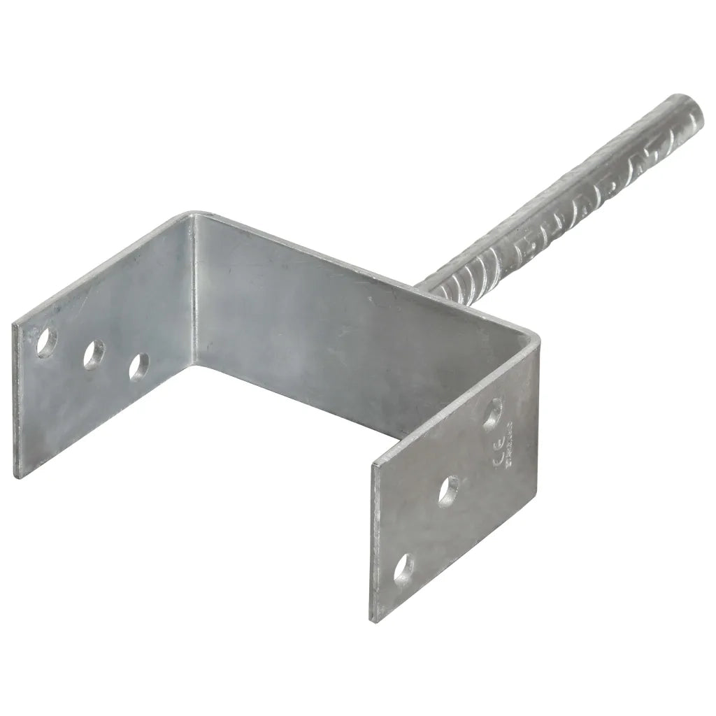 Picchetti per Recinzione 6 pz Argento 14x6x30cm Acciaio Zincato CFW3176594