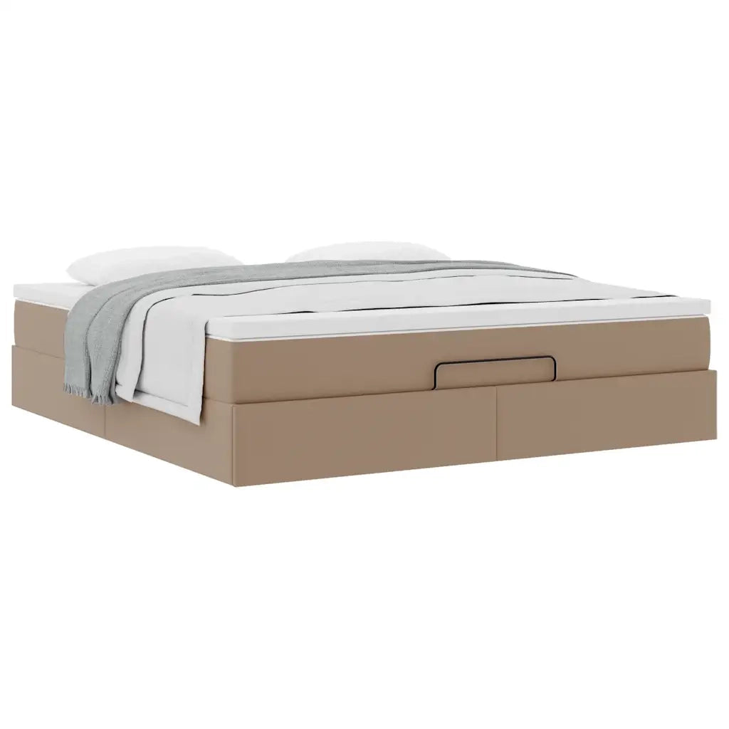 Struttura Letto Pouf con Materasso 160x200 cm Similpelle 3311050