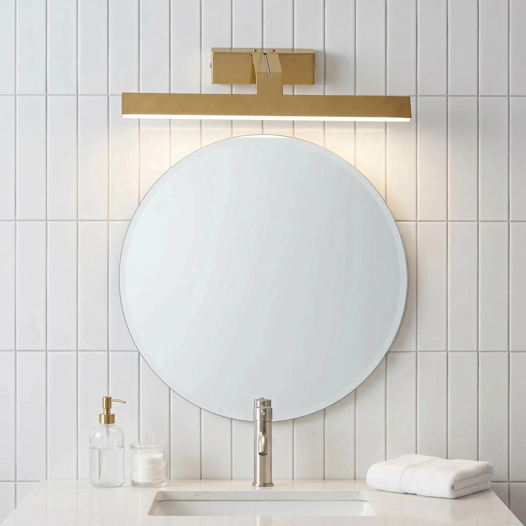 Applique Da Bagno Led Swe007-1w 43cm Brush Gold