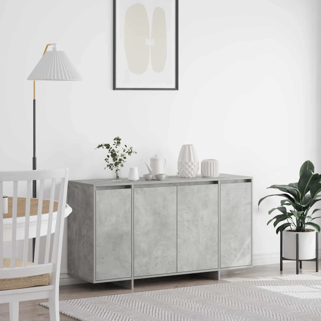Credenza Grigio cemento 135 x 41 x 75 cm Legno multistrato 3333889