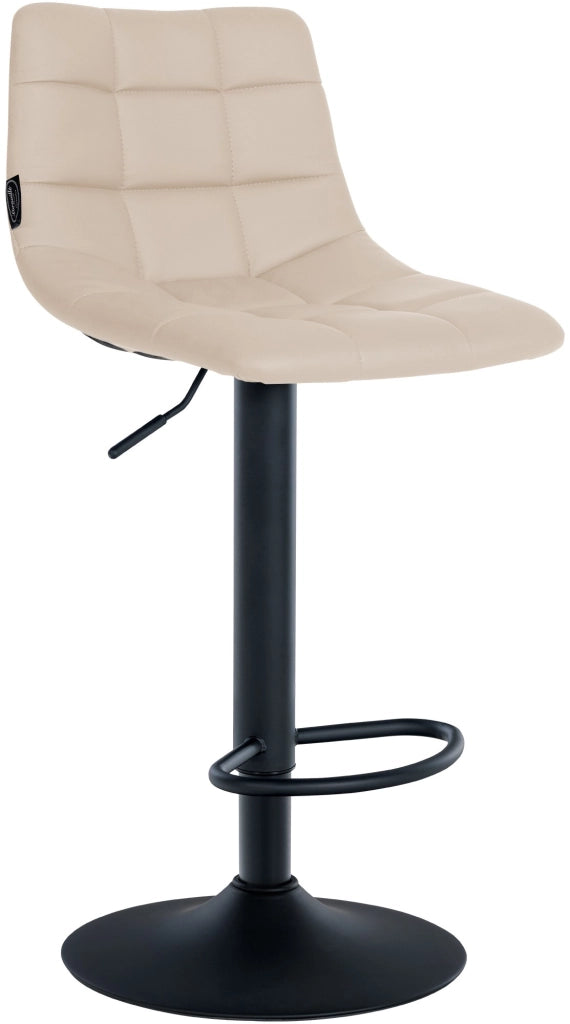 Set di 2 sgabelli da bar Jerry in similpelle crema,nero
