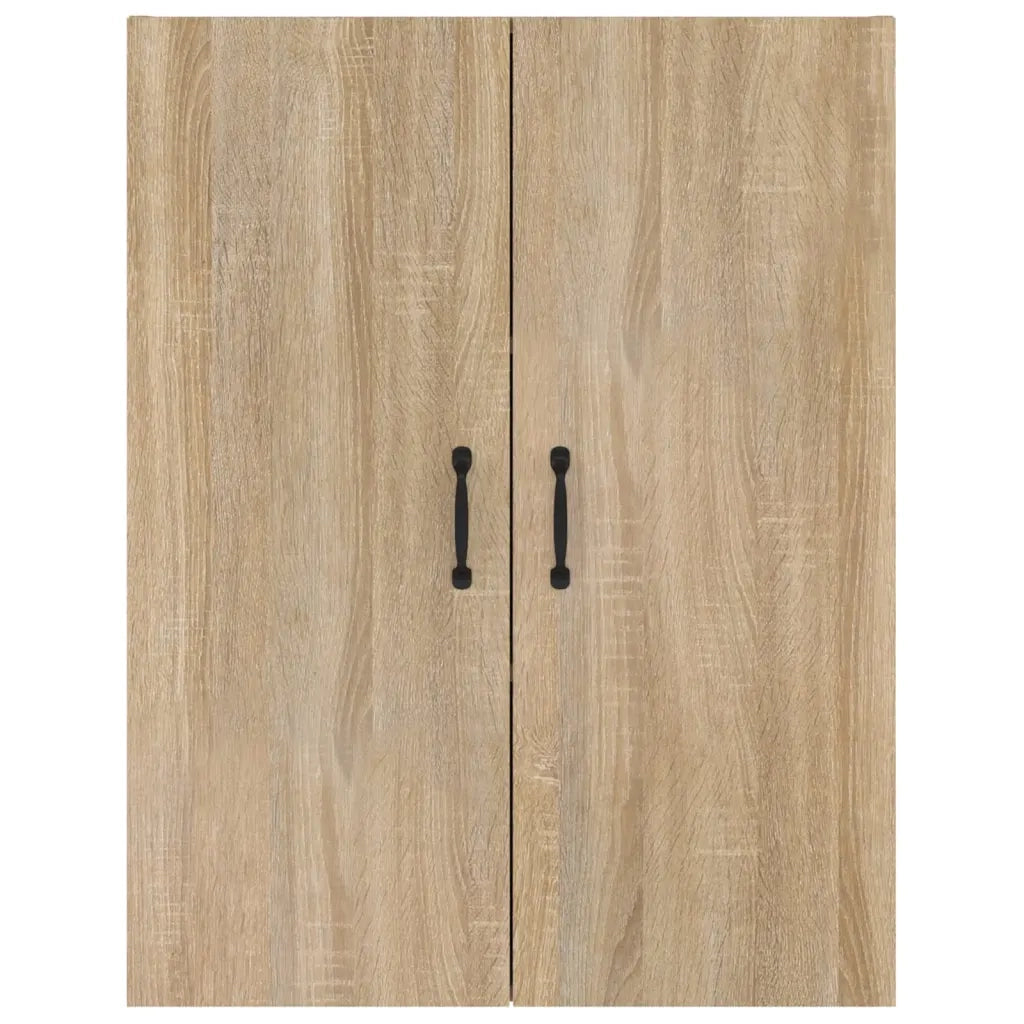 Mobile a parete 69,5 x 34 x 90 cm grande capacità soluzione di contenimento moderna legno di rovere Sonoma ingegnerizzato 02_0048018