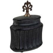 Vaso in ceramica nera, 18,5x10,5x24h cm