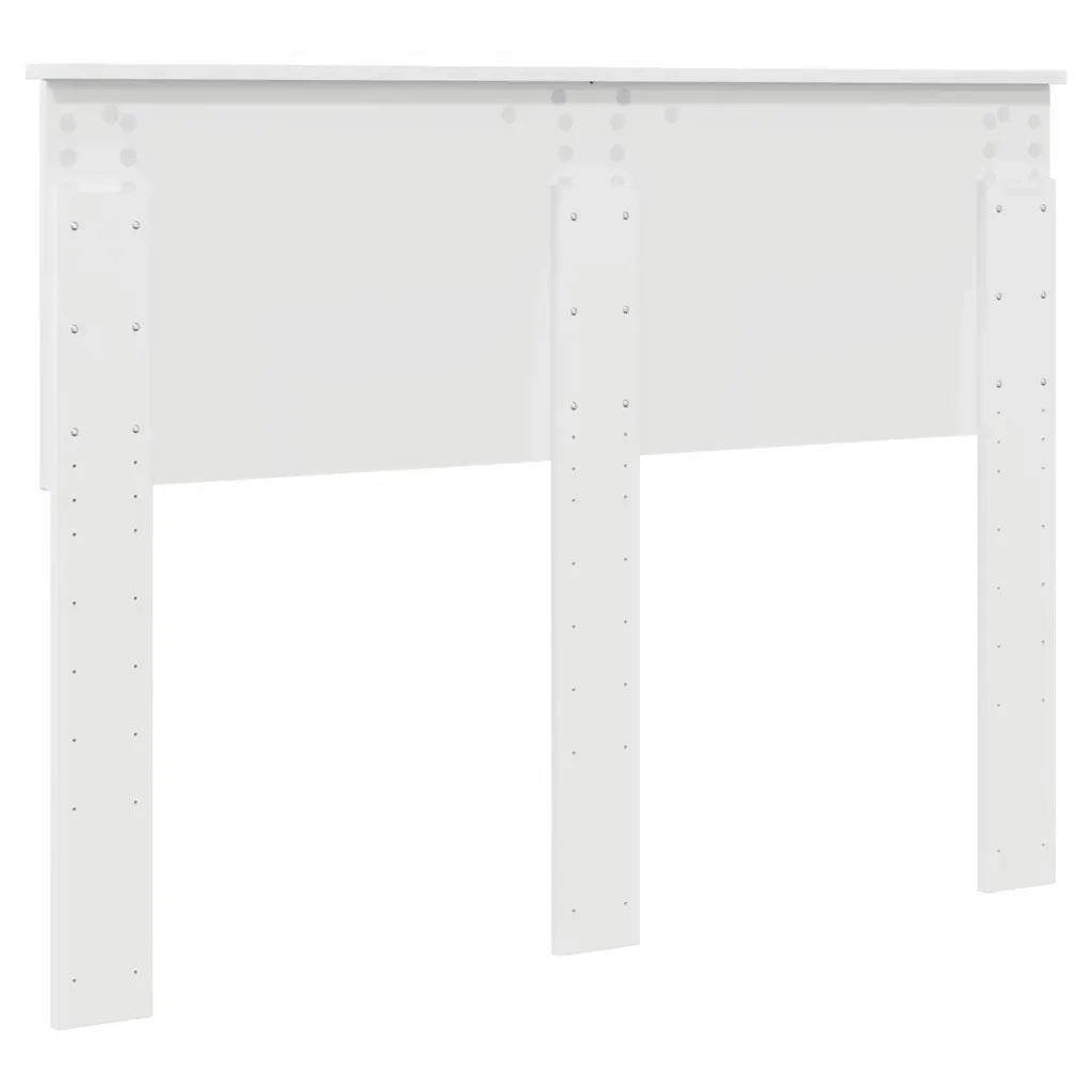 Testiera-Testata-Testiera Decorativa Bianco Lucido 135 cm Legno multistrato 649533