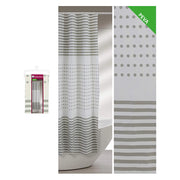 Tenda Doccia da Bagno con Ganci Fantasia Righe in Peva Formato: 120 x 200 cm