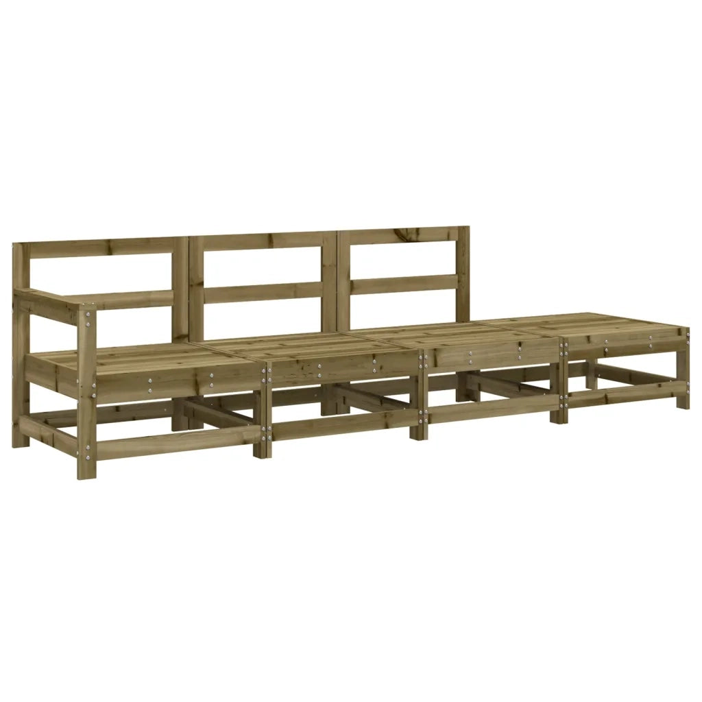 Set Salotto da Giardino 4 pz in Legno Impregnato di Pino 825540