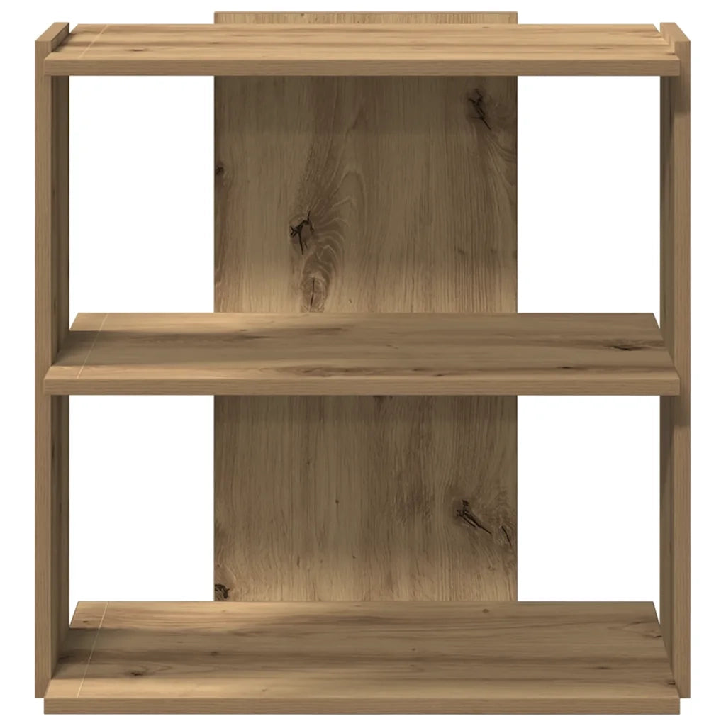 Libreria a 3 Ripiani Rovere Artigianale 60x30x60 cm 860255