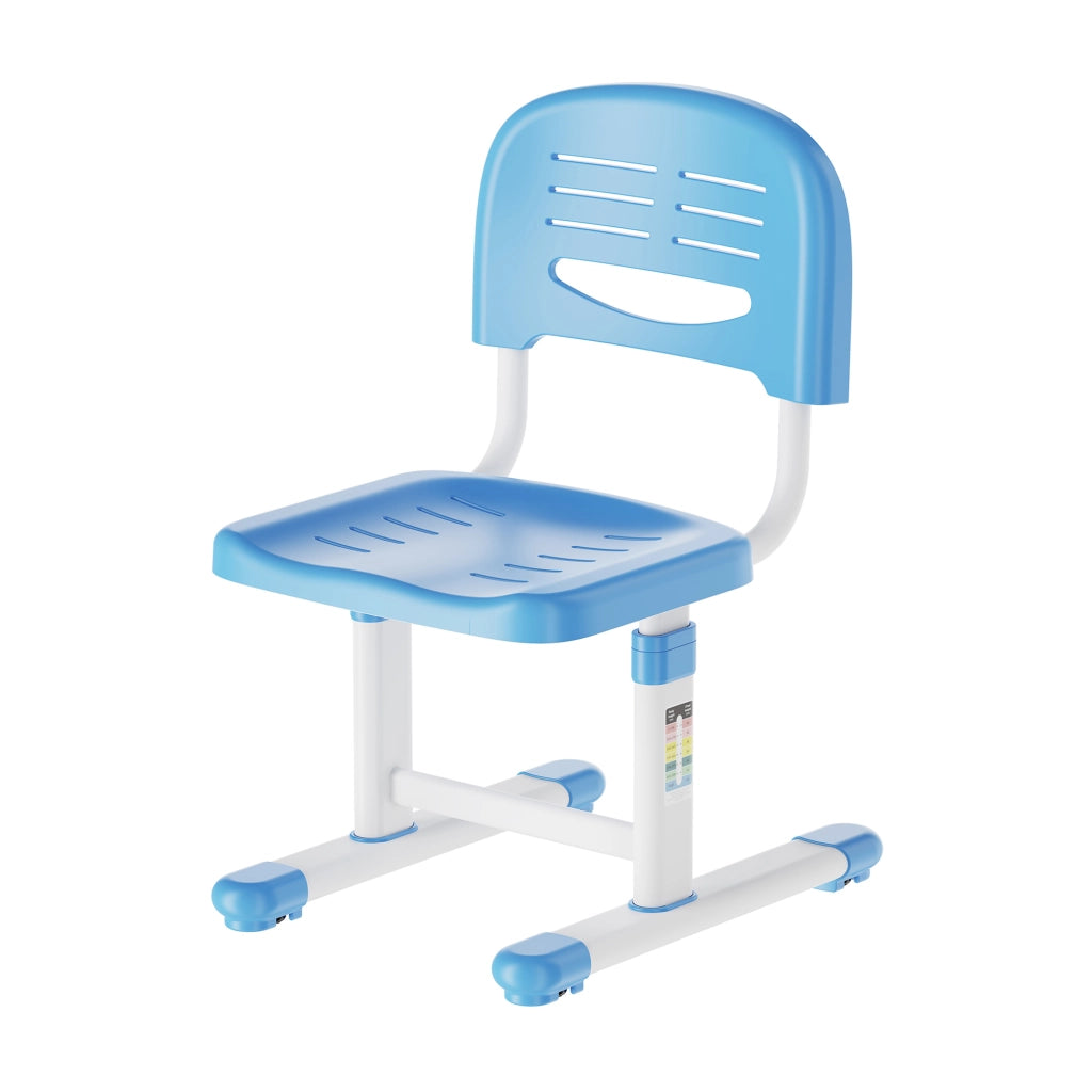 Sedia per Cameretta Sauda ad Altezza Regolabile 75 x 36 x 46 cm - Azzurro / Bianco [en.casa]