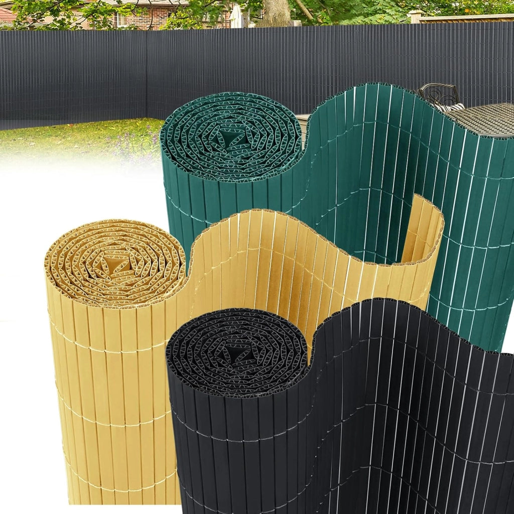 Recinzione frangivista in PVC per la privacy del balcone, con fascette, protegge da sguardi indiscreti e dal vento, impermeabile, senza fori, per giardino e terrazza, 200 x 500 cm, antracite
